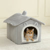 Soft Cotton Cat Bed Cozy Indoor Pet House for Cats Kittens