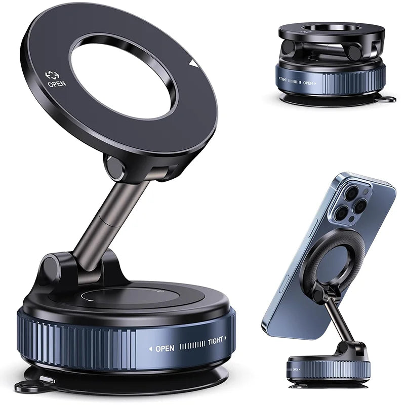 360° Magnetic Car Phone Holder with Vacuum Suction Cup