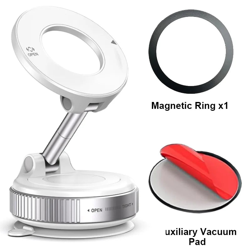 360° Magnetic Car Phone Holder with Vacuum Suction Cup
