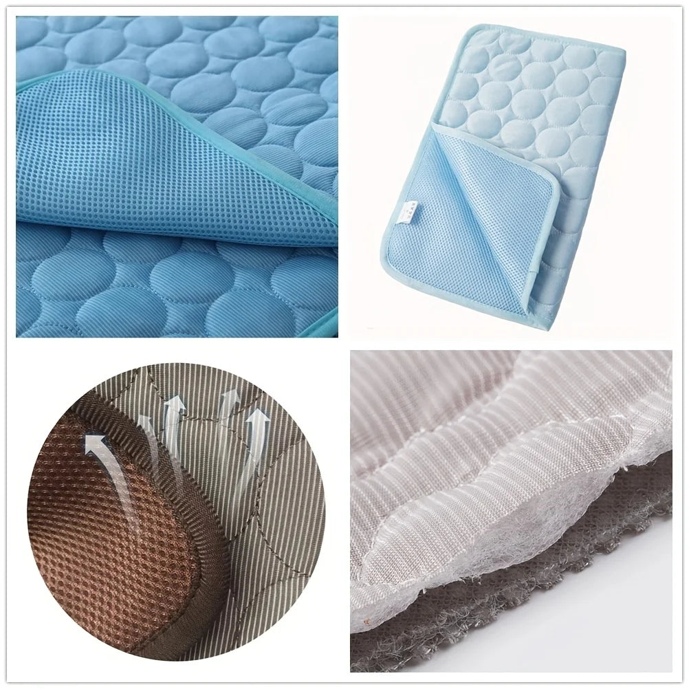 Self Cooling Dog Mat Washable Pet Cooling Pad for Summer Comfort