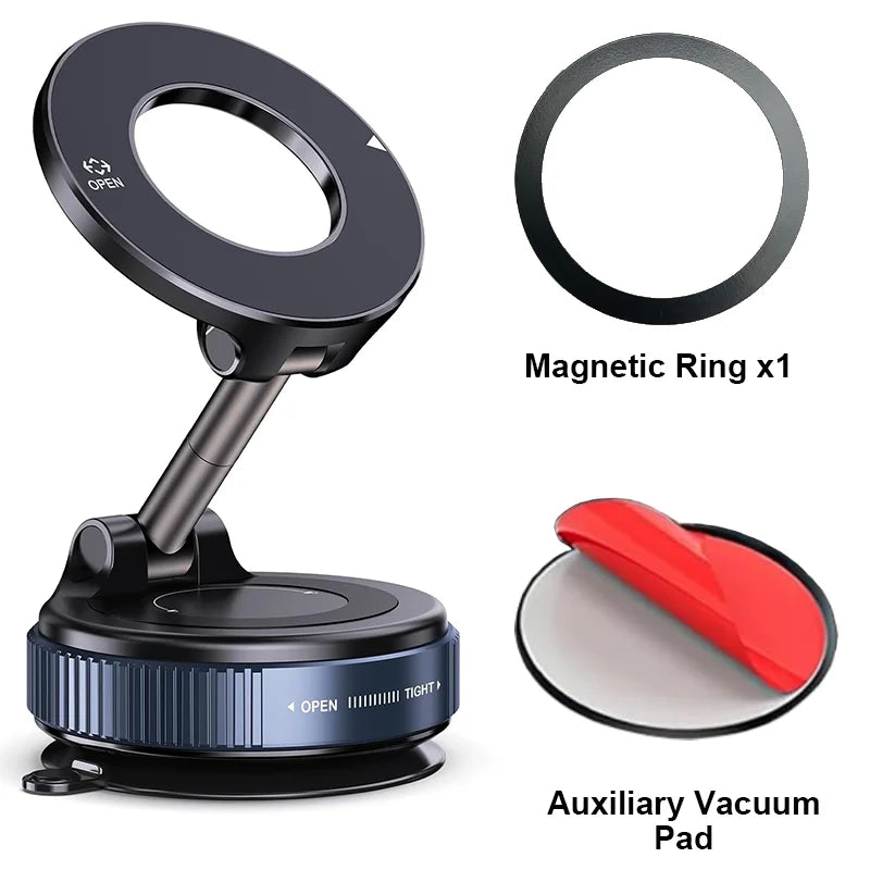 360° Magnetic Car Phone Holder with Vacuum Suction Cup