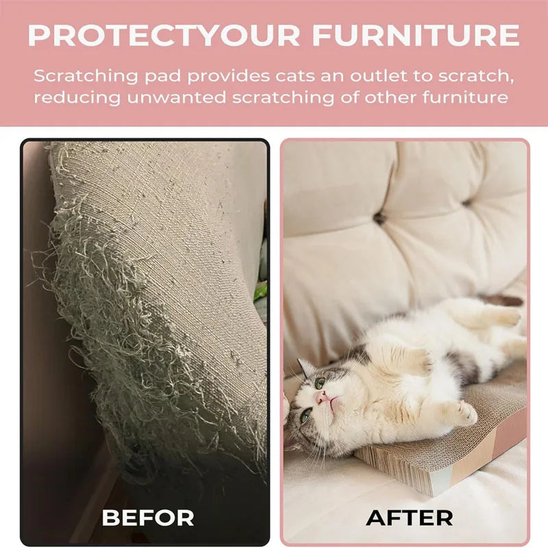 Corrugated Cardboard Cat Scratcher Bed