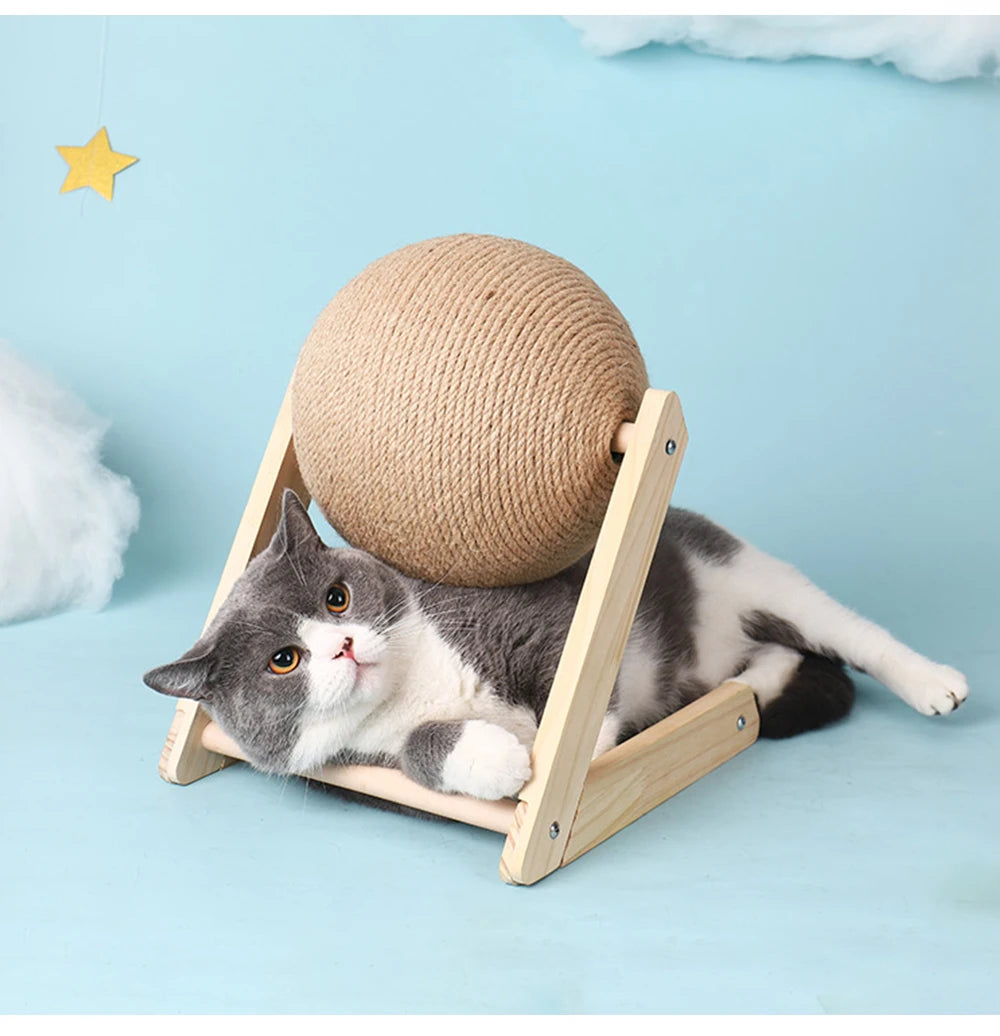 Wooden Cat Scratching Post