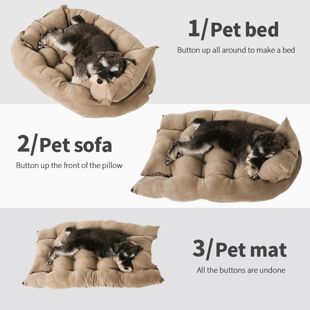 Multifunction Dog Bed Mat 3 IN 1 Dogs Cat Sleeping Bed Sofa