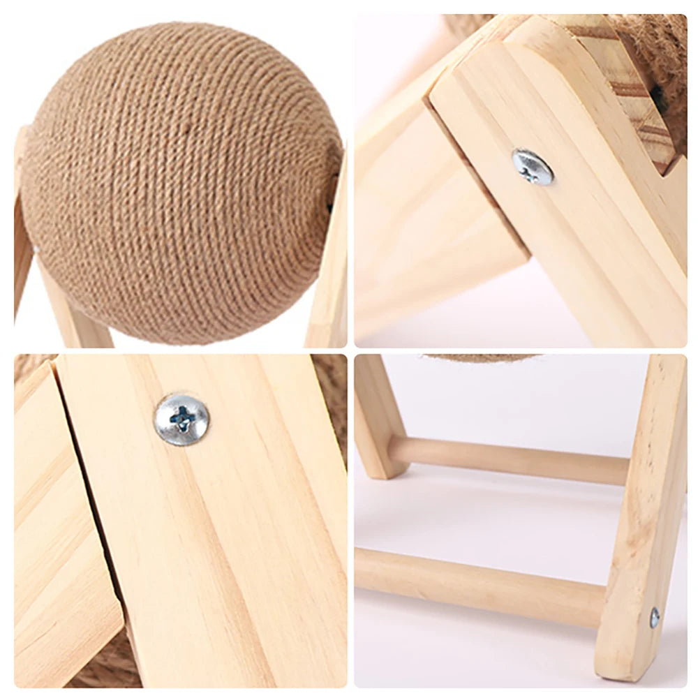 Wooden Cat Scratching Post
