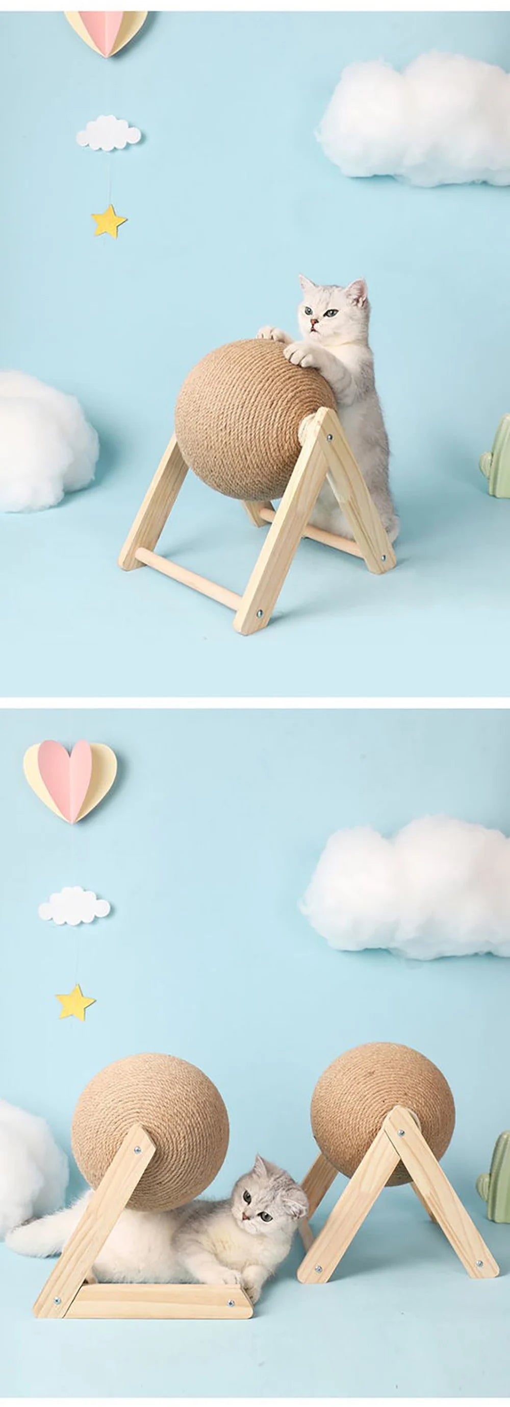 Wooden Cat Scratching Post