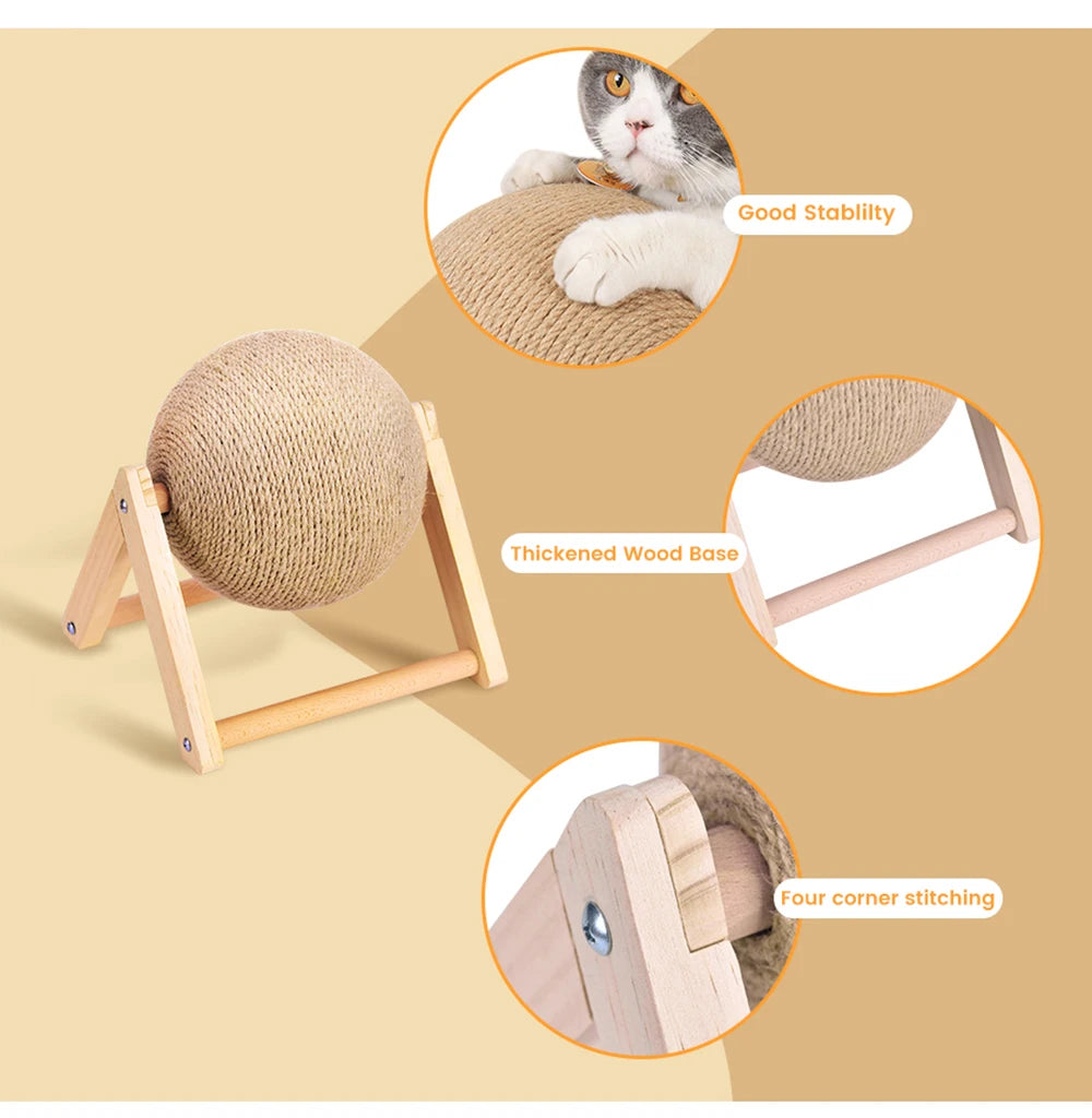 Wooden Cat Scratching Post