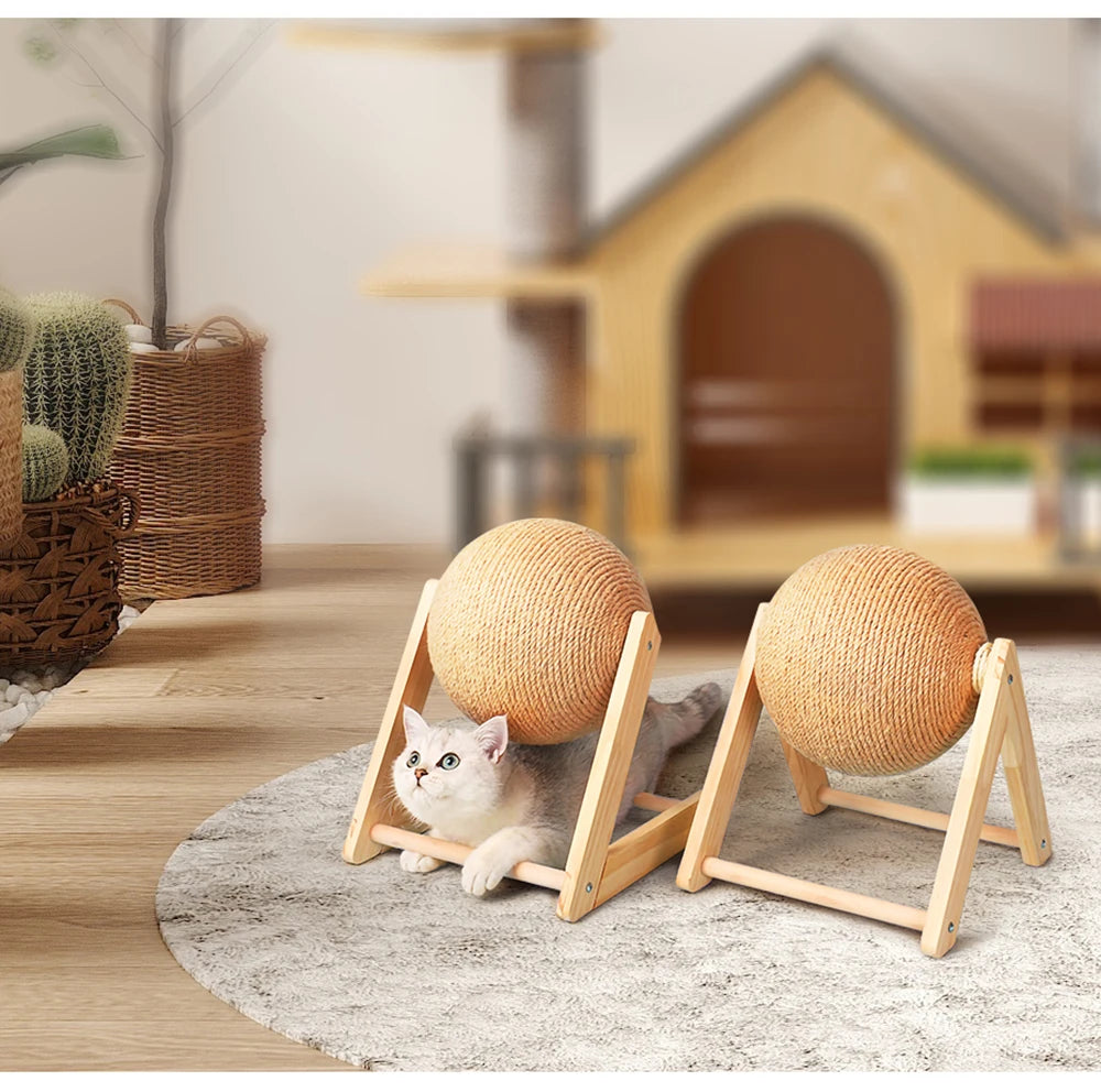 Wooden Cat Scratching Post