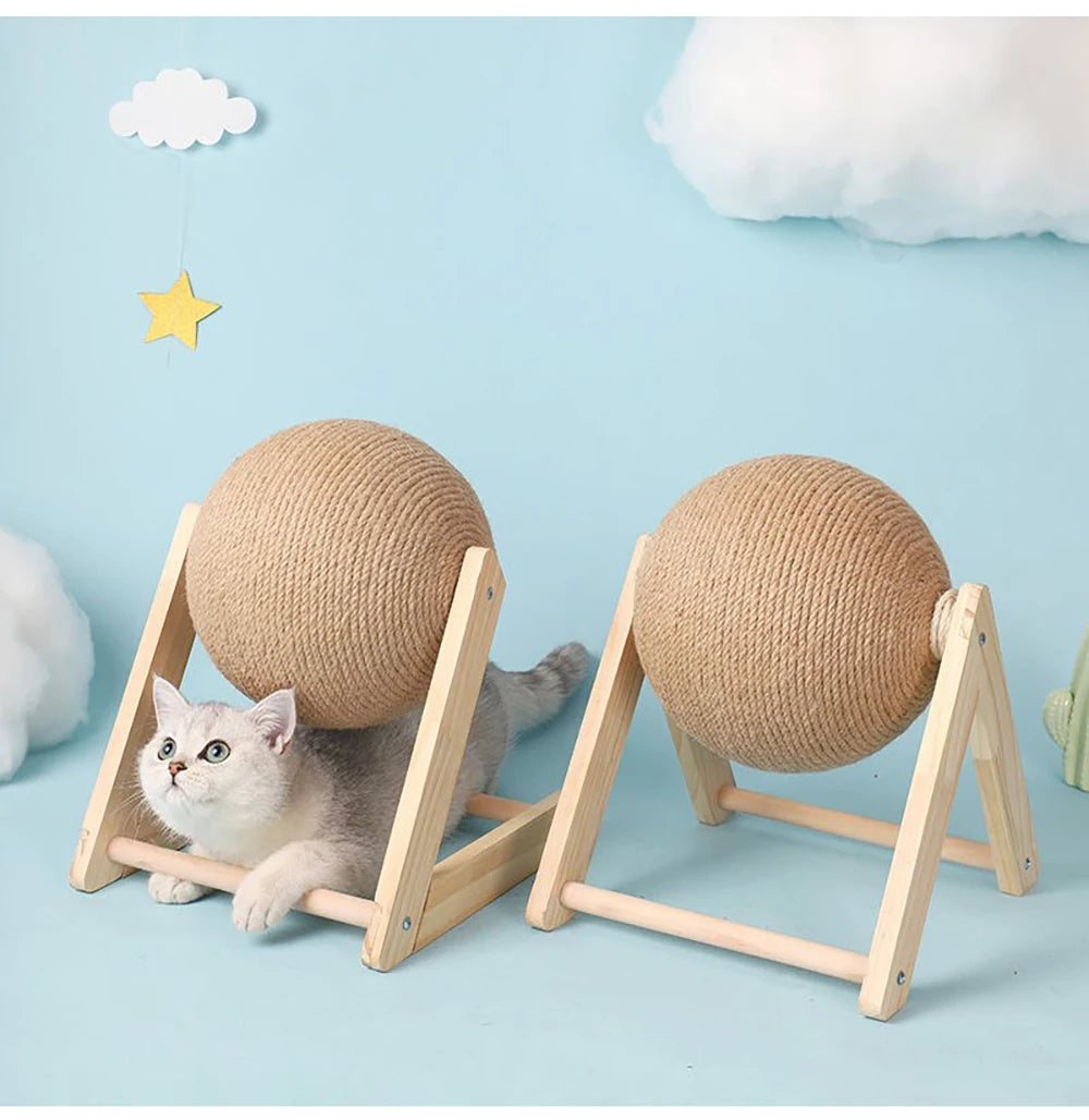 Wooden Cat Scratching Post