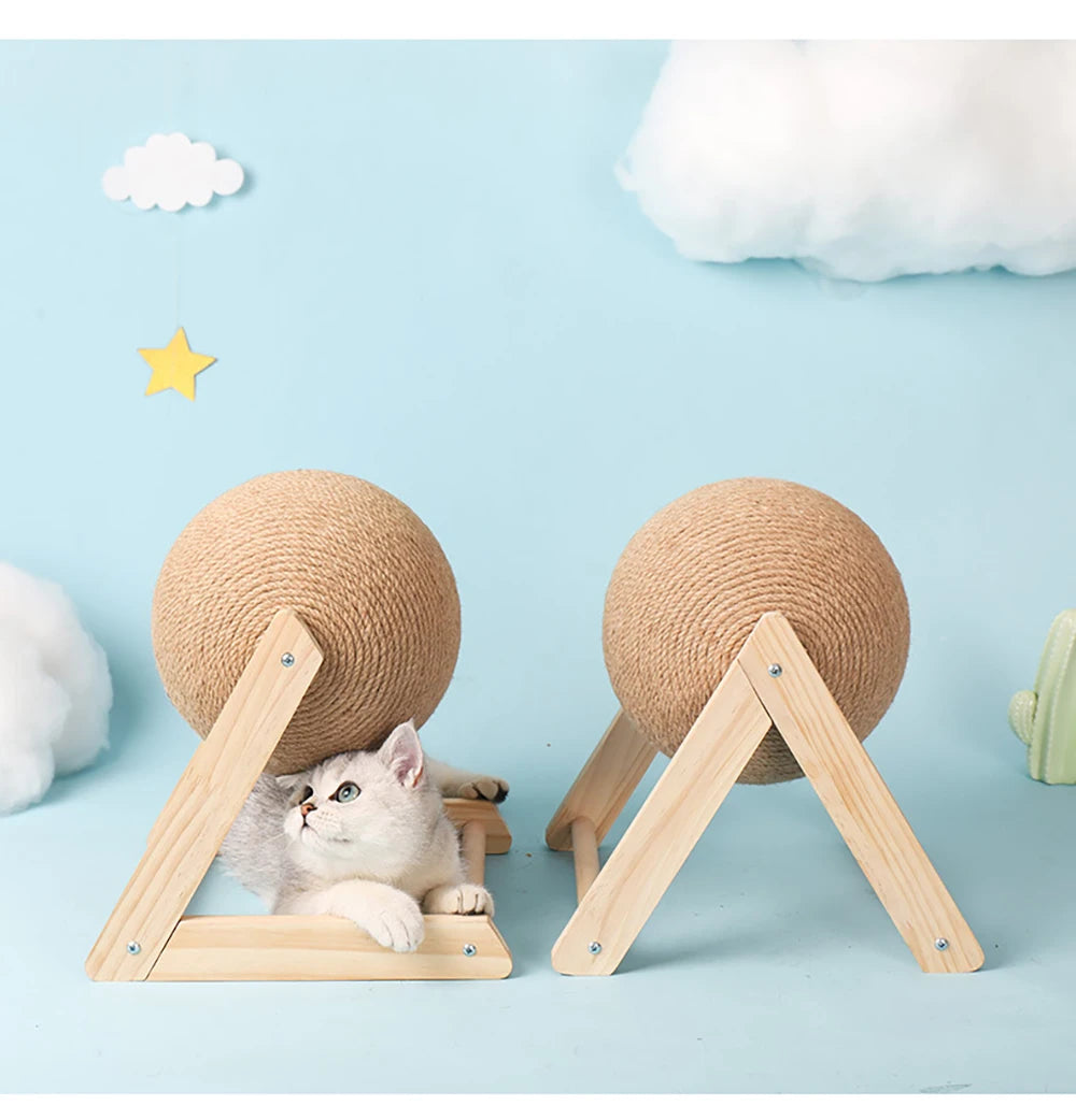 Wooden Cat Scratching Post
