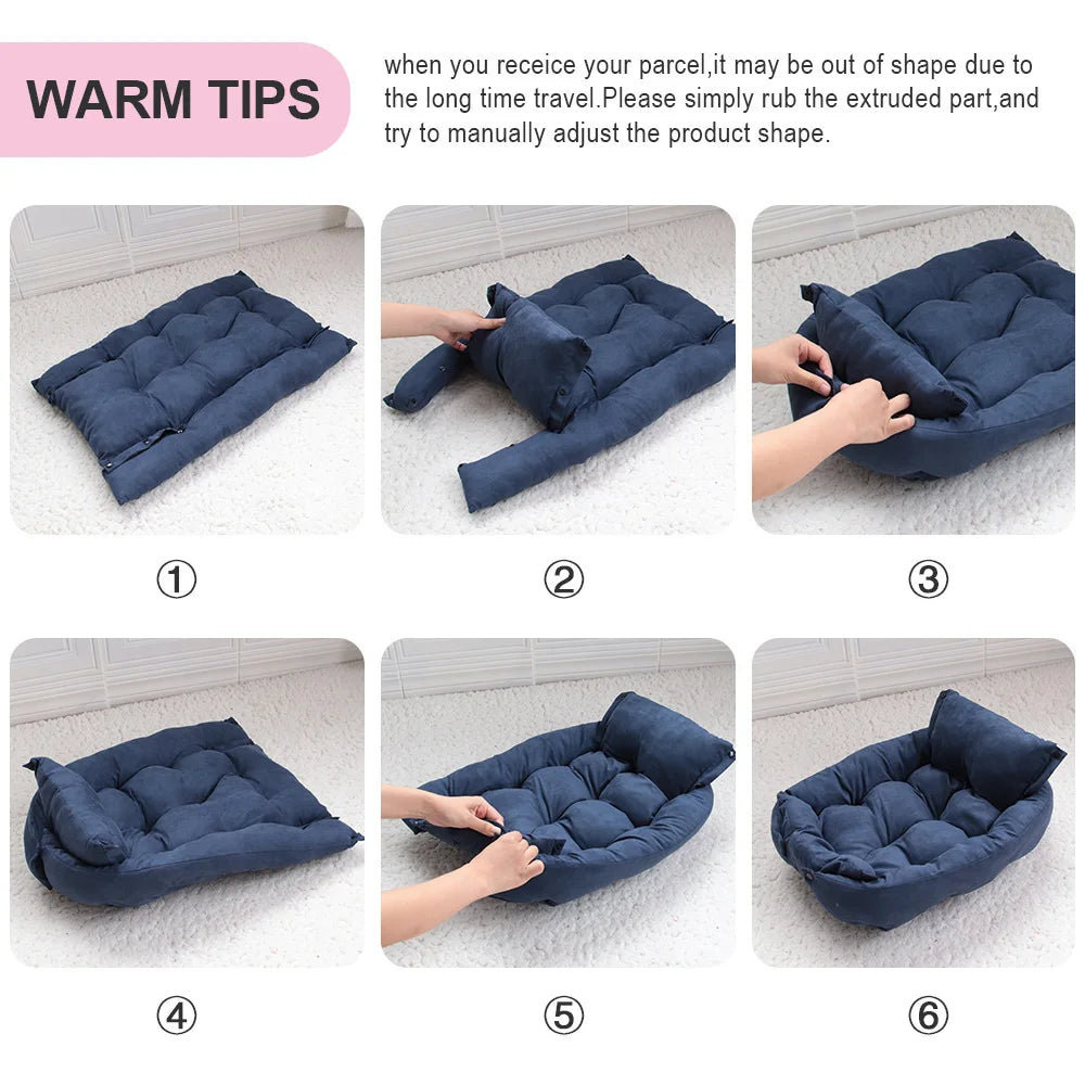 Multifunction Dog Bed Mat 3 IN 1 Dogs Cat Sleeping Bed Sofa
