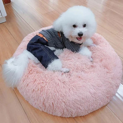 Donut Mand Dog Accessories for Large Dogs Cat's House Plush Pet Bed for Dog XXL Round Mat For Small Medium Animal Calming 100CM