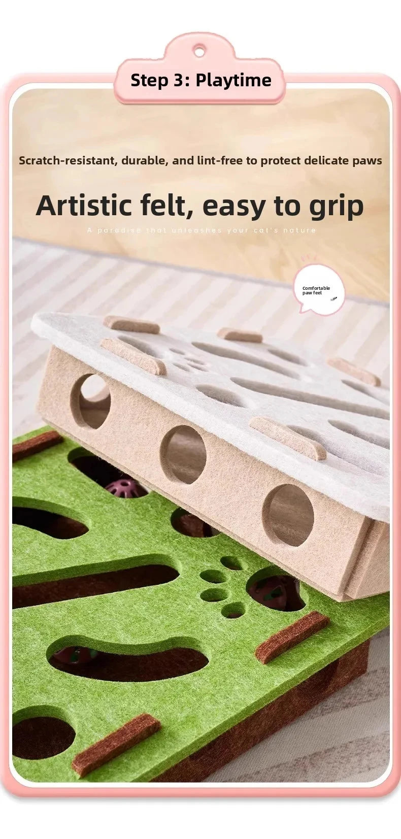 Interactive Cat Puzzle Toy & Ball Playhouse