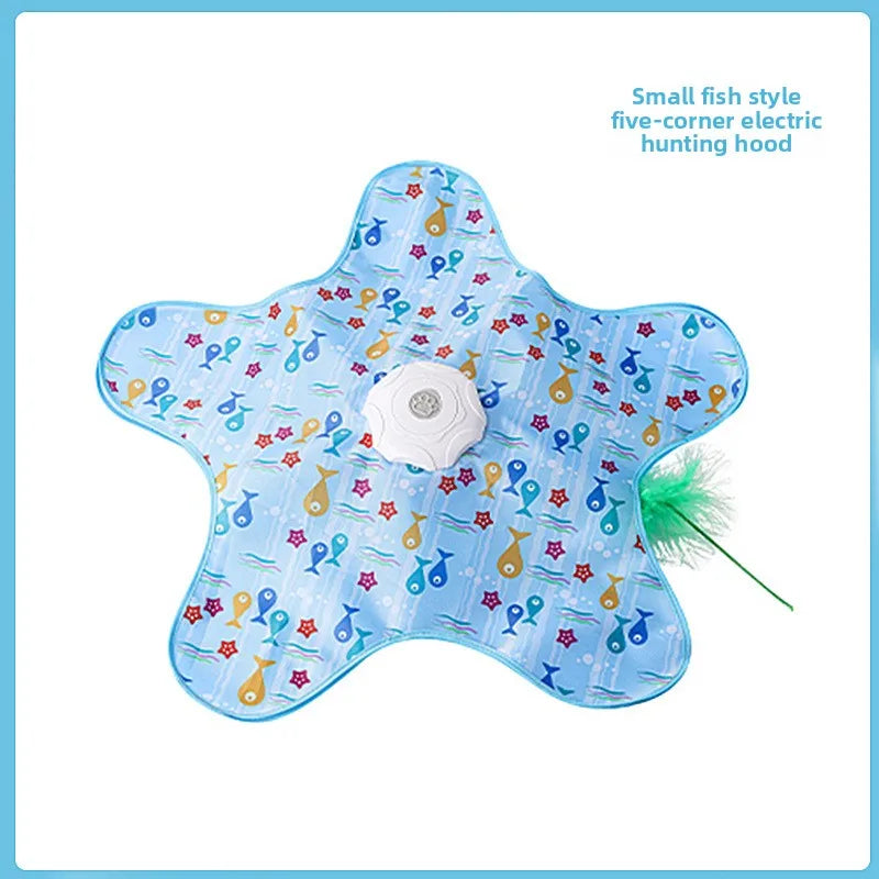 Interactive Automatic Cat Toy with Moving Feathers