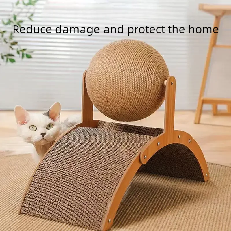 Wooden Sisal Cat Scratching Board