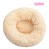 Calming Plush Cat Bed Warm Washable Donut Cushion for Indoor Pets