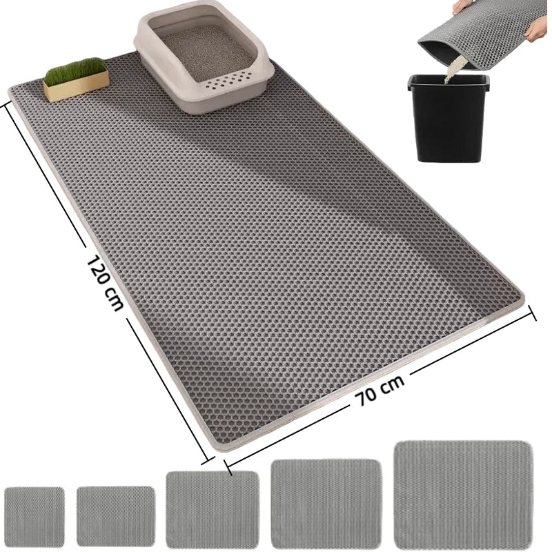 Waterproof Cat Litter Mat EVA Trapping Pad for Clean Floors Cats