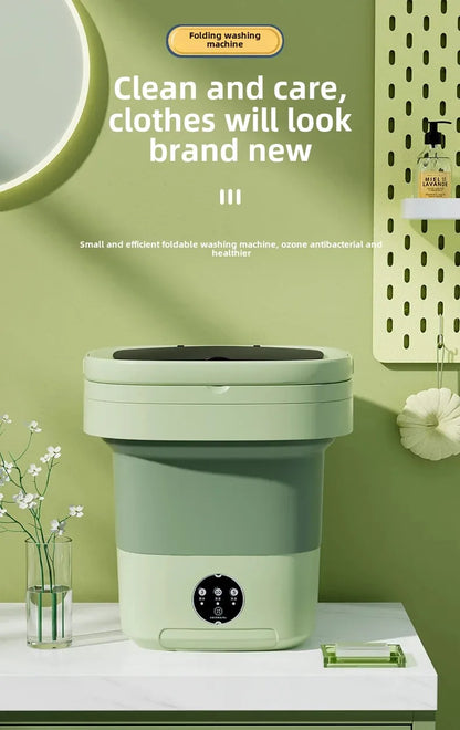 Portable Folding Washing Machine Home Use Integrated 11L Large Capacity Bras Pants Stockings Mini Washing Machine