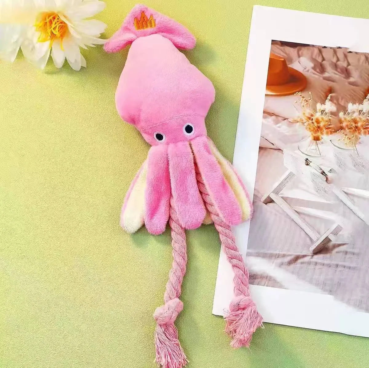 Plush Squeaky Dog Toy Set