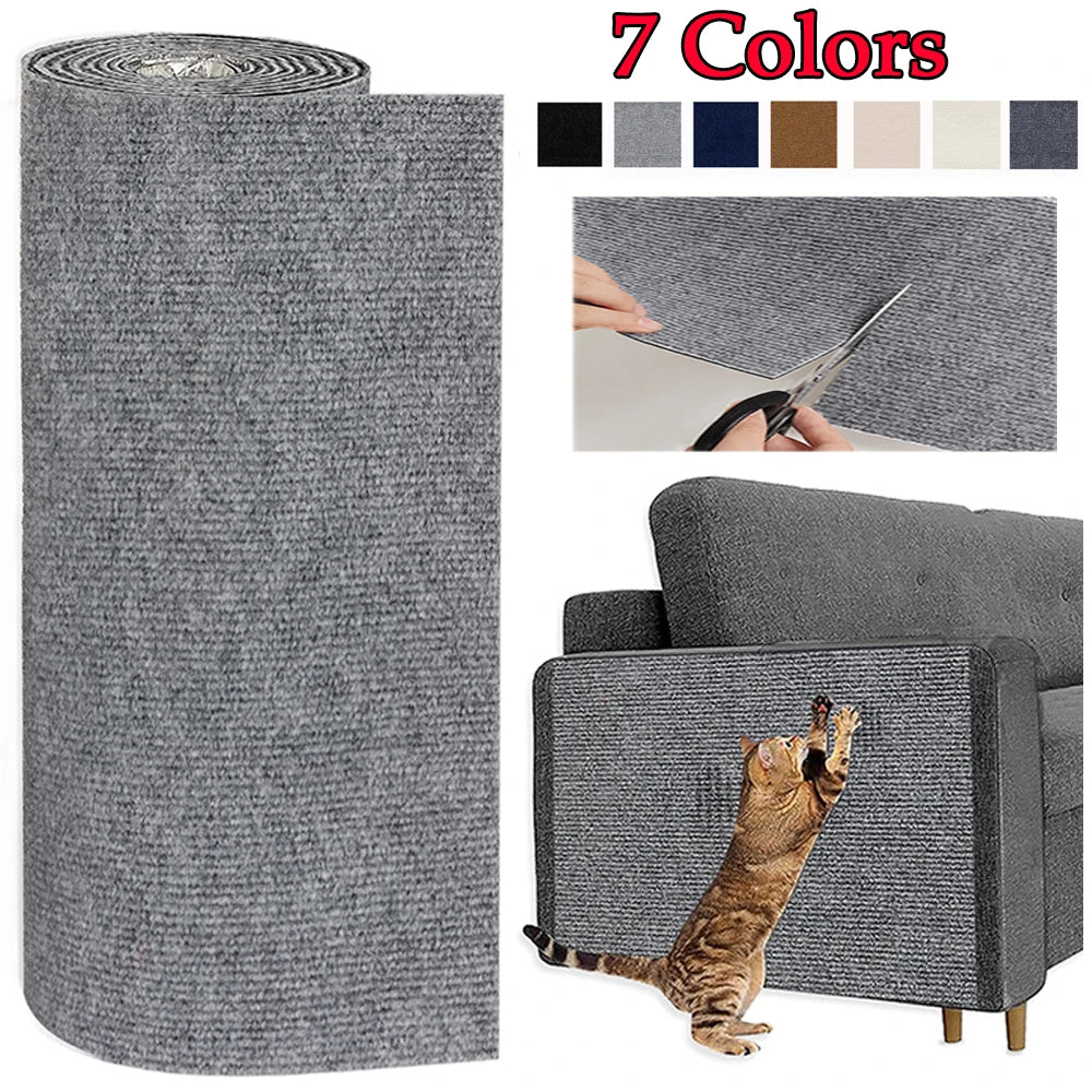 Self Adhesive Cat Scratch Protector Mat for Sofas, Furniture & Walls