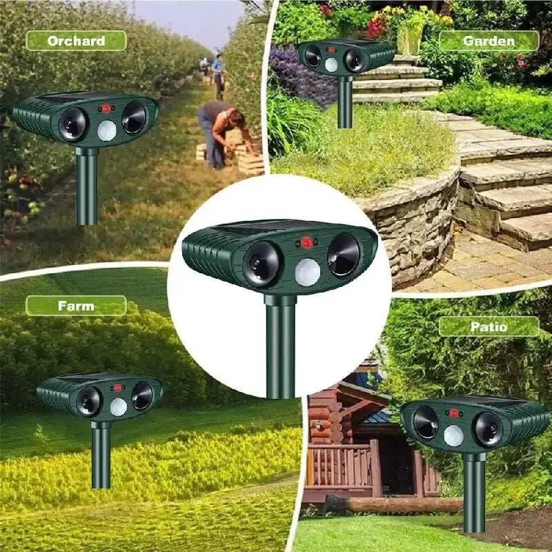 Solar Ultrasonic Animal Repeller for Cats & Dogs