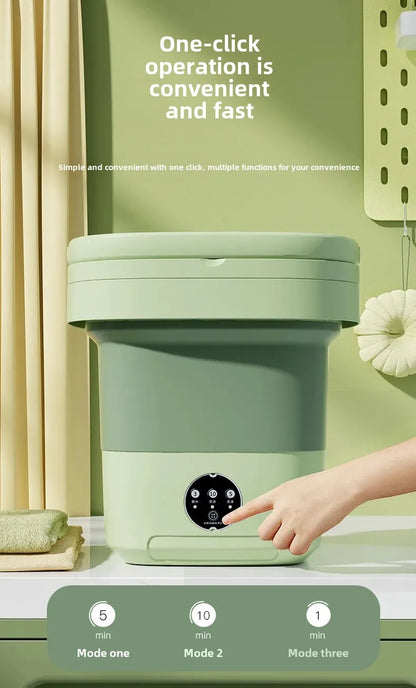 Portable Folding Washing Machine Home Use Integrated 11L Large Capacity Bras Pants Stockings Mini Washing Machine