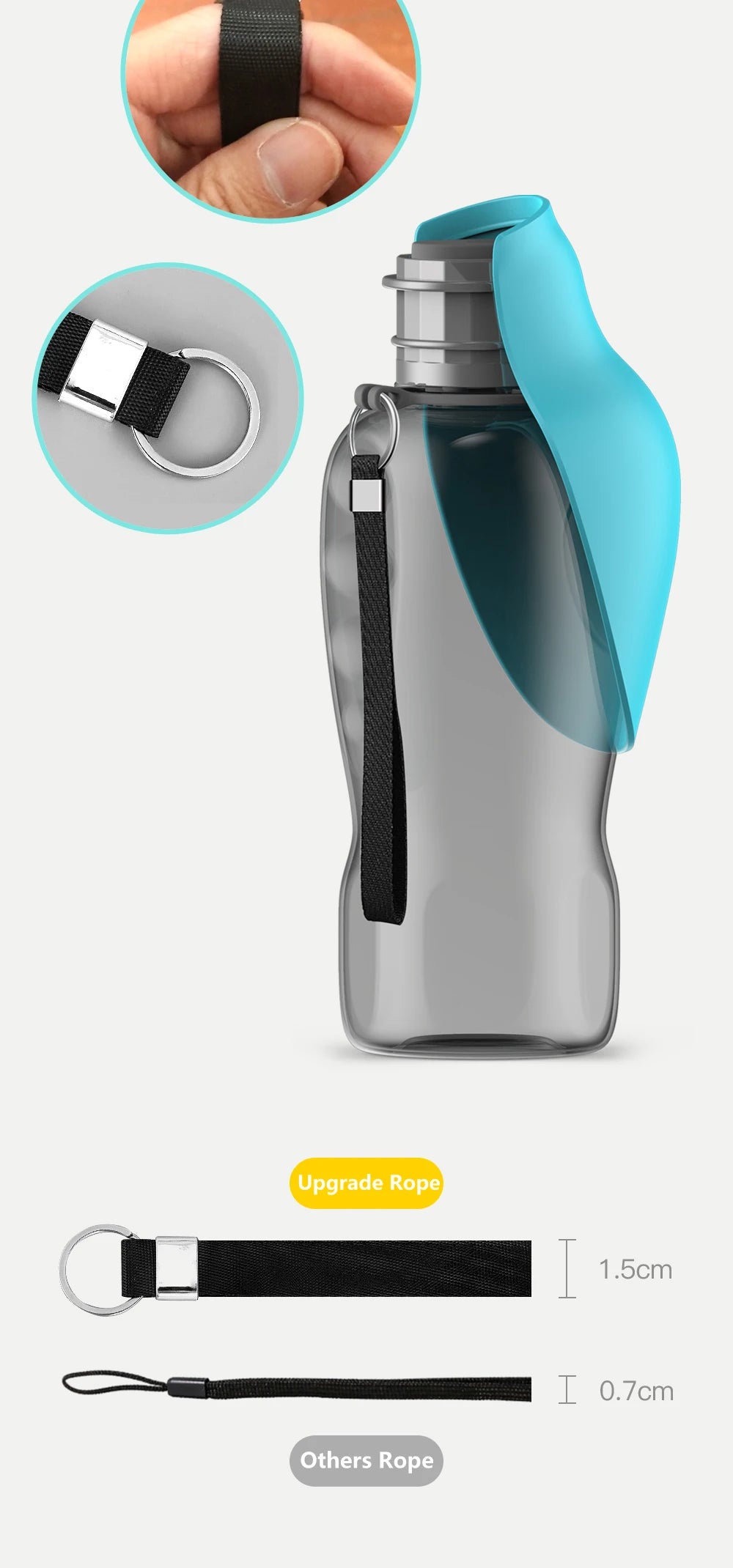 800ml Portable Dog Water Bottle For Big Dogs Pet