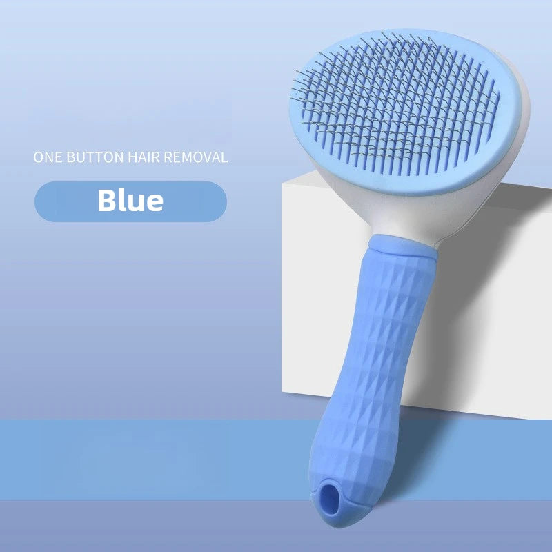 Cat & Dog Hair Removal Slicker Brush with Anti-Slip Handle