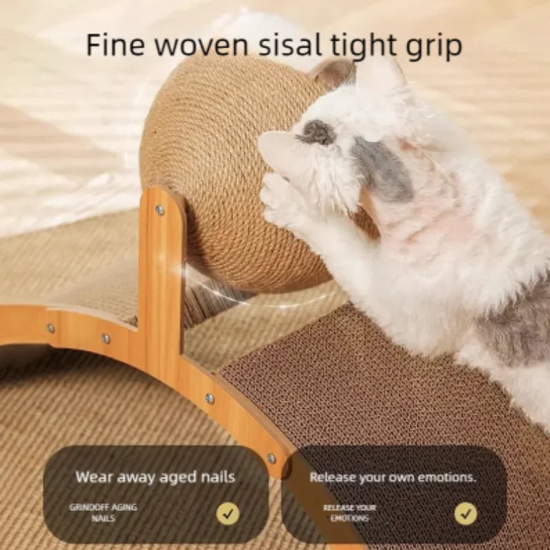 Wooden Sisal Cat Scratching Board