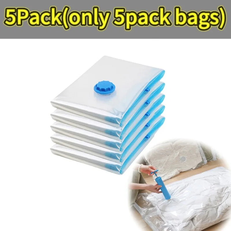 Space Saving Compression Bags for Clothes, Quilts & Bedding (1–10 Pack)