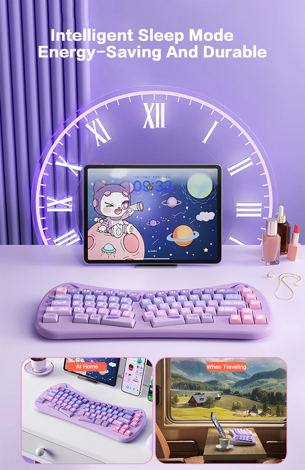 BOW Bluetooth USB Wireless Split Keyboard