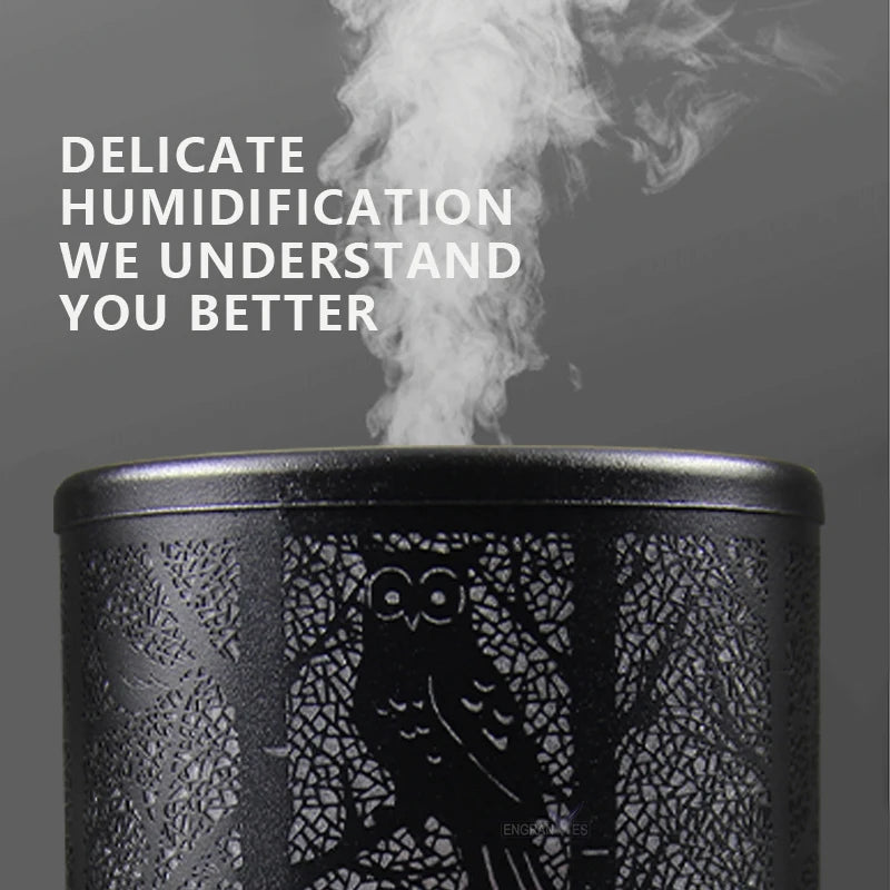 Aroma Diffuser Ultrasonic Perfume Air Humidifier Iron Art Deer Pattern