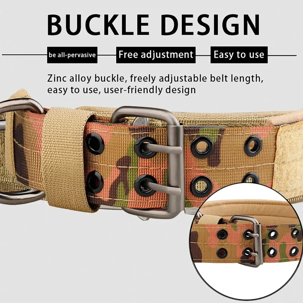 Pet Products Outdoor Tactical Dog Collar Breathability Nylon Collar