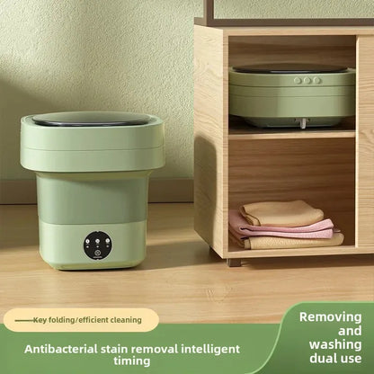 Portable Folding Washing Machine Home Use Integrated 11L Large Capacity Bras Pants Stockings Mini Washing Machine