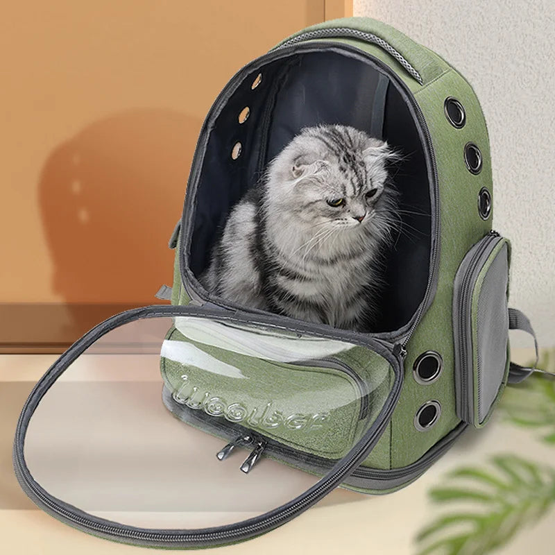 Breathable Pet Carrier Backpack Travel Bag for Cats and Small Dogs