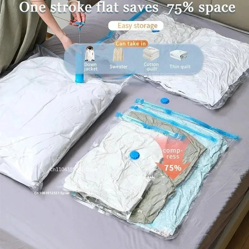 Space Saving Compression Bags for Clothes, Quilts & Bedding (1–10 Pack)