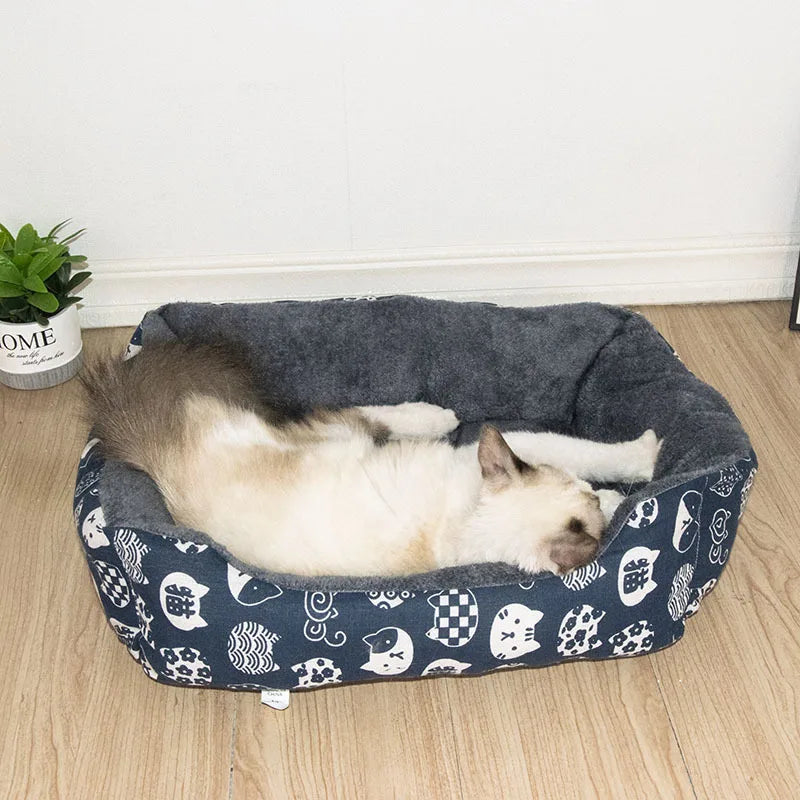 Printed Fiber Dog & Cat Bed Mat