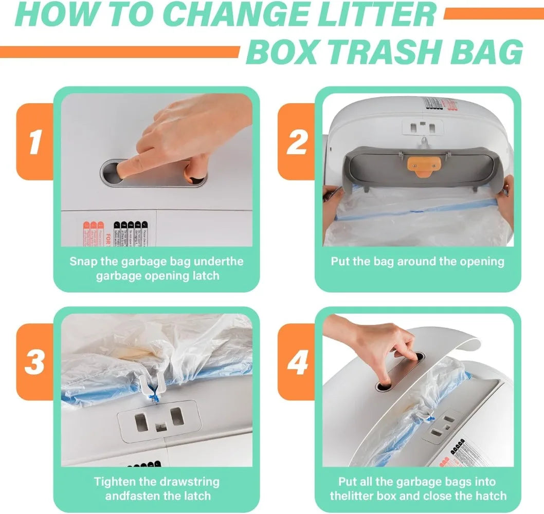 Tonepie Self-Cleaning Cat Litter Box Poop Bags