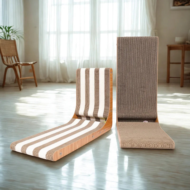Double-Layer Wooden Cat Scratcher