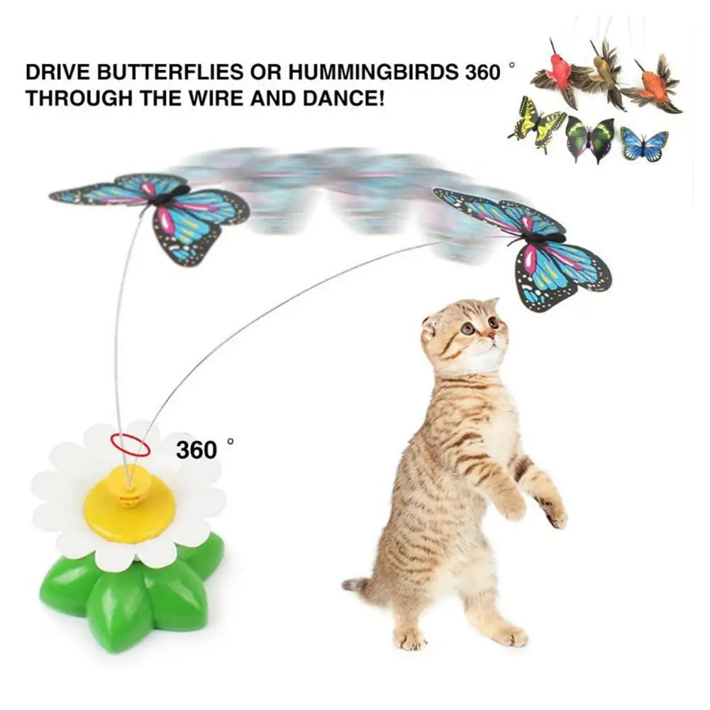 Automatic Rotating Butterfly Cat Toy