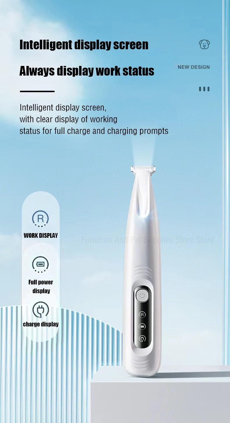 Rechargeable Dog Paw Trimmer with LED Light