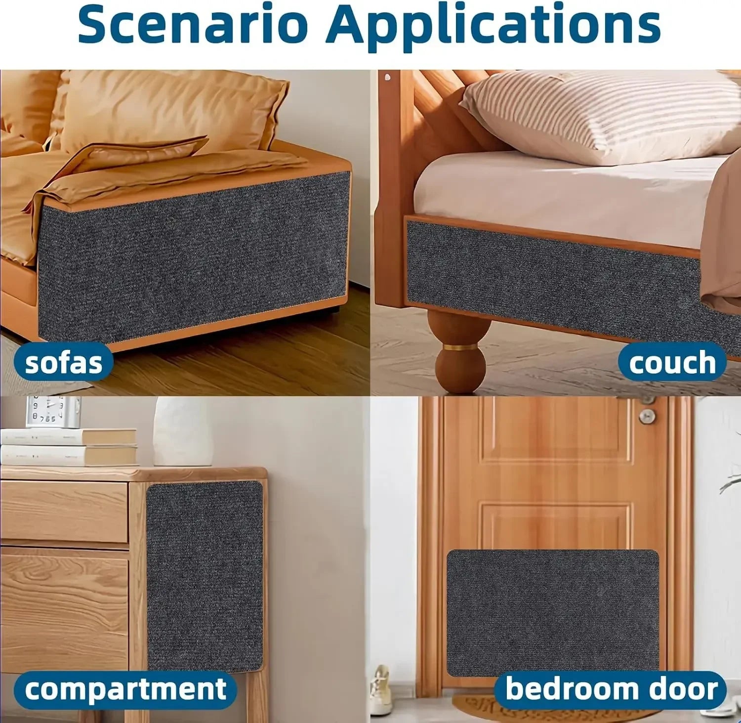 Self Adhesive Cat Scratch Protector Mat for Sofas, Furniture & Walls