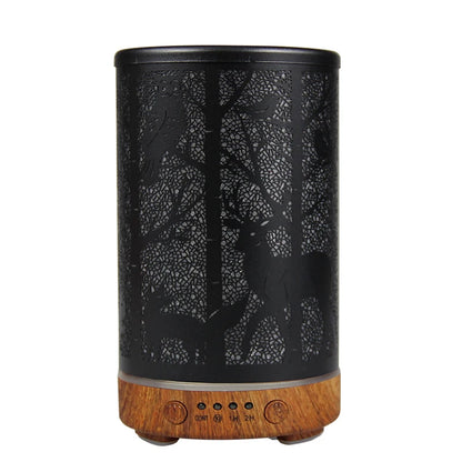 Aroma Diffuser Ultrasonic Perfume Air Humidifier Iron Art Deer Pattern Smart Room Fragrance Humidifier with LED Night Lights