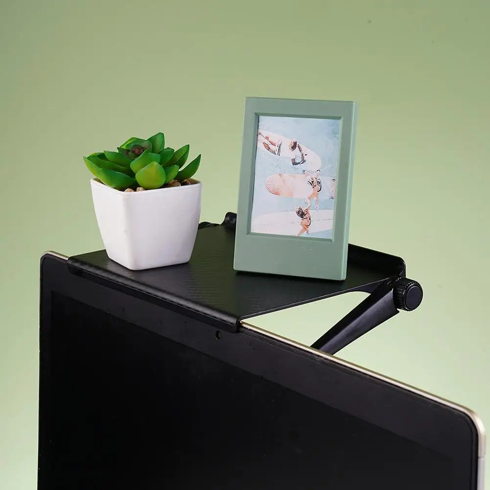 TV Computer Screen Top Shelf Organizer Bracket Stand Adjustable Monitor Top Shelf Set-top Box Holder Home Storage Supplies ﻿