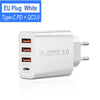 Total 60W USB C Charger Multi 4 Ports Type C Fast Charging