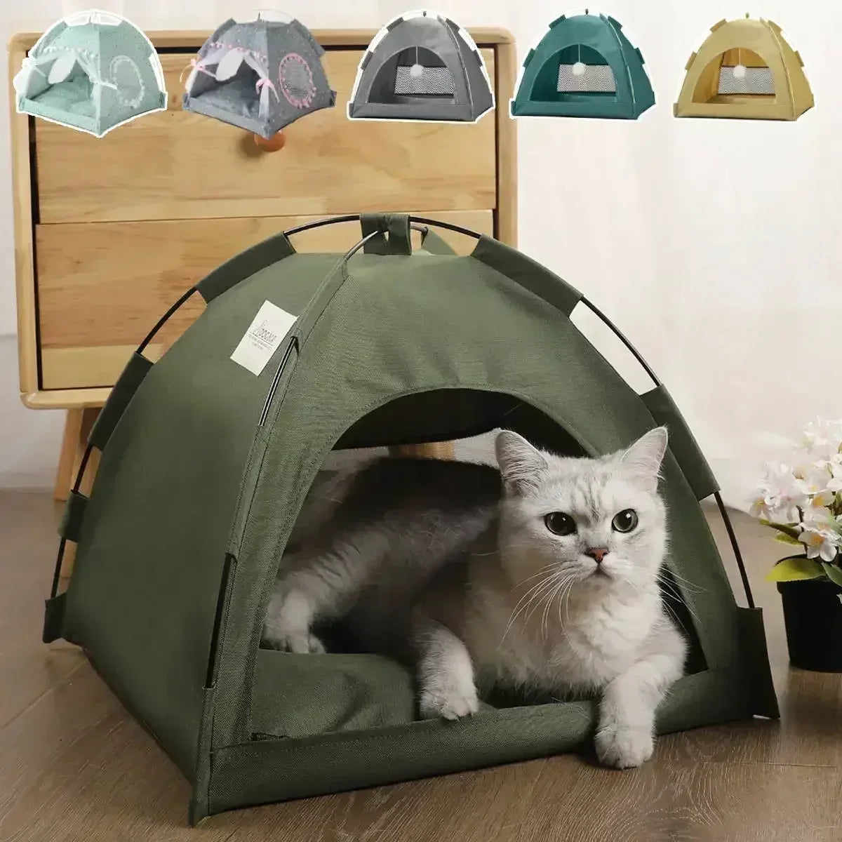Indoor Cat Cave Bed Warm Pet House for Cats Small Dogs