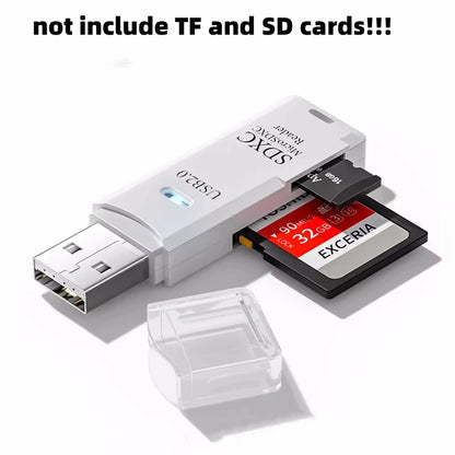 Multi Functional 2-in-1 High-speed USB 3.0/2.0 Card Reader Supports TF SD Card