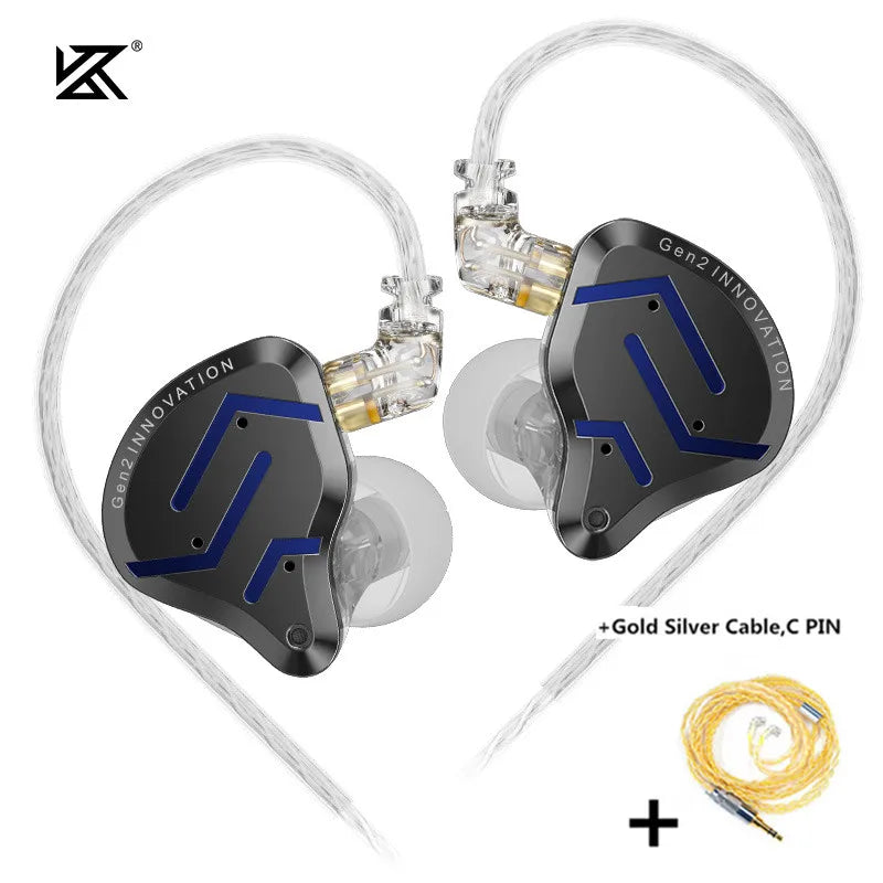 KZ ZSN Pro 2 Hybrid Drive 1BA 1DD in Ear Earphones HIFI Bass