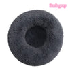 Calming Plush Cat Bed Warm Washable Donut Cushion for Indoor Pets