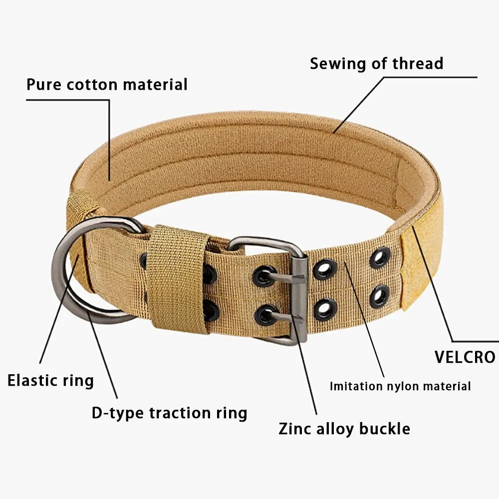 Pet Products Outdoor Tactical Dog Collar Breathability Nylon Collar